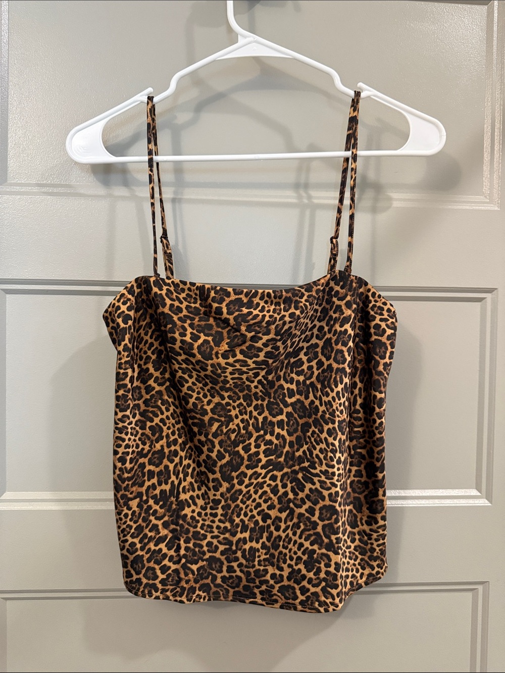 GAP Leopard Print Cowl Cami - Brown/Black